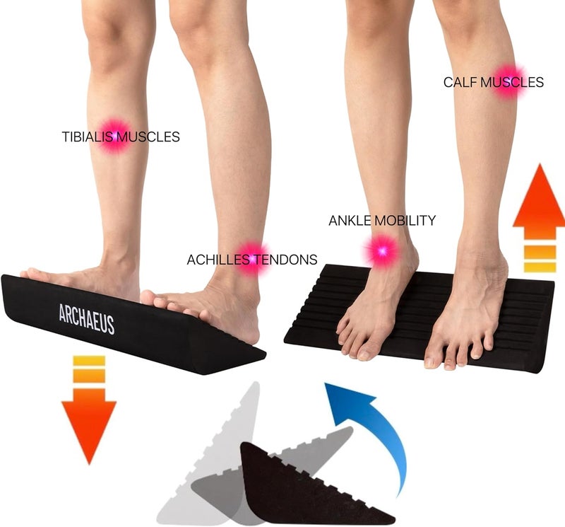 ARCHAEUS Ankle Balance Boards,Ankle Strengthener,Calf Stretcher,Achilles Stretcher,Slant Board for Calf Stretching,Calf Stretcher for Physical Therapy Equipment Plantar Fasciitis,Achilles Tendonitis - Image 2